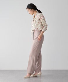 YECCA VECCA サイドベルテッドハイウエストパンツ