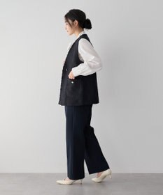 YECCA VECCA サイドベルテッドハイウエストパンツ