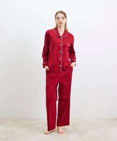 une nana cool 【綿100%】60/1 シルケットスムース 長袖開襟 MADE WITH LIBERTY FABRIC