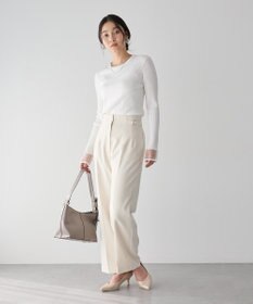 YECCA VECCA サイドベルテッドハイウエストパンツ