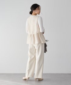 YECCA VECCA サイドベルテッドハイウエストパンツ