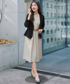 Tiaclasse L 【ストレッチジョーゼット】フレアジャケット