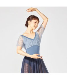 Chacott ドレープスリーブレオタード