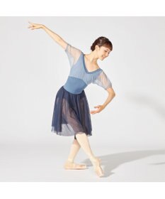 Chacott ドレープスリーブレオタード