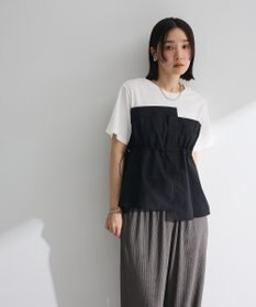 Green Parks ビスチェドッキングドロスト５分袖プルオーバー