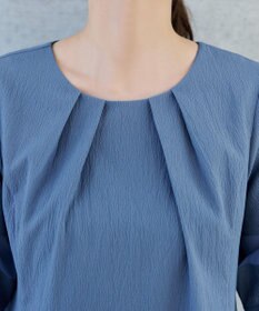 Tiaclasse シフォンランタンスリーブチュニック