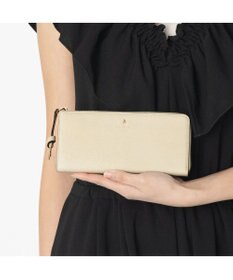 LANVIN en Bleu カルノ Lファスナー長財布