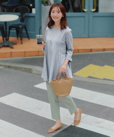 Tiaclasse L 【おのののかさん着用】半袖＆七分袖選べる袖丈バックフレアチュニック