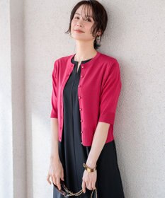 組曲 【先行予約】シアーニット5分袖 カーディガン