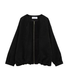 Green Parks ノーカラータックスウェード調ブルゾン