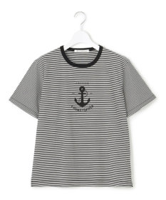 23区 S 【洗える】アンカーロゴプリント 半袖 Tシャツ