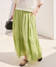 AMERICAN HOLIC ボイルクリンクルティアードスカート