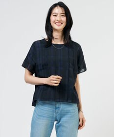 J.PRESS LADIES L 【一枚で着映え】シャドーチェック カットソー