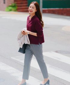 Tiaclasse 【洗える】テーパードパンツ