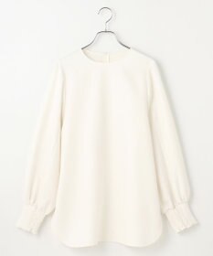 #Newans 【洗濯機可】シャーリングカフスパウダリーブラウス