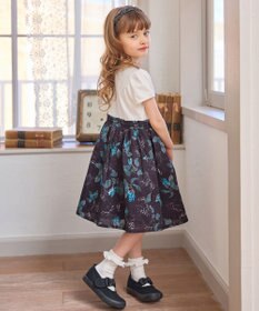 ANY KIDS ドッキング レトロ花柄 ワンピース