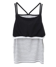 AMERICAN HOLIC カップ付き　バッククロスボーダーキャミソール