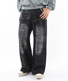 WEGO 【ユニセックス着用ITEM】スーパーバギーダーティデニムパンツ