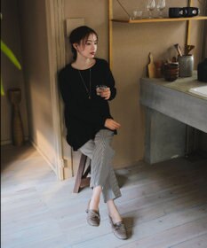 Tiaclasse 【洗える】テーパードパンツ