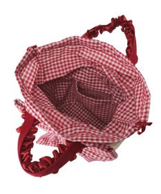 Maison de FLEUR リボンメイズフリルハンドルカゴバッグ