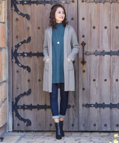 Tiaclasse L 【洗える】もっちり柔らかいハーフリブニットチュニック