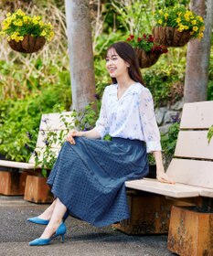 Tiaclasse L 【新色追加・洗える】幅広く活躍が期待できるレース切替スカート