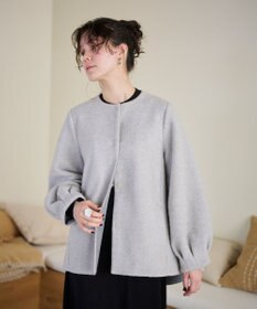 #Newans 【洗濯機可能】バックフレアショートコート