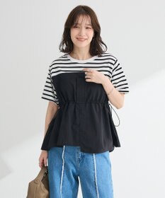 Green Parks ビスチェドッキングドロスト５分袖プルオーバー