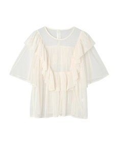 Green Parks ■ＥＳＣＡＲ　ドットチュールフレアヨークプルオーバー