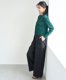 UNFILO ウールライク カーゴワイドパンツ