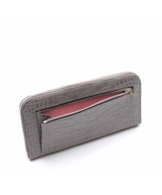 A.D.M.J. 牛革クロコ型押し ラウンドファスナーウォレット