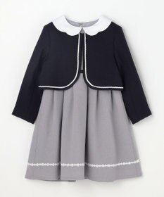 ANY KIDS 【2点セット】ノーカラー ボレロジャケット+襟付き ワンピース