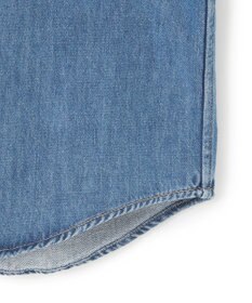 BEIGE， 【洗える・BAILA 11月号掲載】MARKEL / ボウタイ付きシャツカラーデニムシャツ