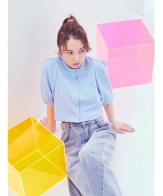 earth music&ecology カットジャガードカーディガン