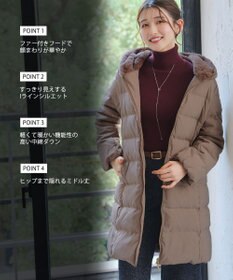 Tiaclasse フード裏エコファーダウンコート