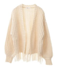 CRAFT STANDARD BOUTIQUE 洗える/フリンジニットカーディガン
