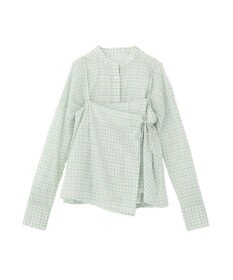 earth music&ecology 【予約】【綿100％】SET2点エプロンライクビスチェ＋シャツ