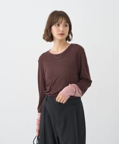 earth music&ecology レイヤードシアープルオーバー