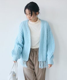 CRAFT STANDARD BOUTIQUE 洗える/フリンジニットカーディガン
