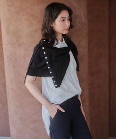 BEIGE， THAYER / メタル釦ノースリーブシャツ
