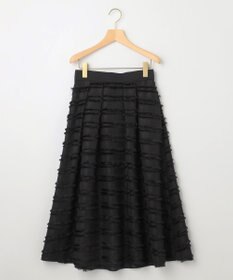 組曲 【WEB限定】ボーダーカットジャカード フレアスカート