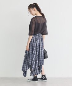 earth music&ecology 【接触冷感】ロゴ刺繍シアープルオーバ