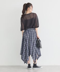 earth music&ecology 【接触冷感】ロゴ刺繍シアープルオーバ