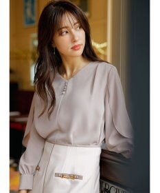 ANY SIS S 【全方位 好印象】フェミニンブラウス×ビットタイトスカート セット