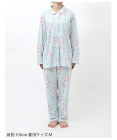 Wing パジャマ 長袖 長ズボン 綿100%(本体) 天竺素材 レディース EP7045 ウイング／ワコール