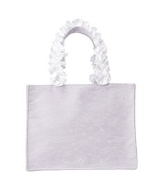 Maison de FLEUR ブルーマニアフリルハンドルスクエアトートバッグ