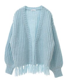 CRAFT STANDARD BOUTIQUE 洗える/フリンジニットカーディガン