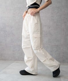 WEGO 【ウエストゴム】イージーパラシュートカーゴパンツ