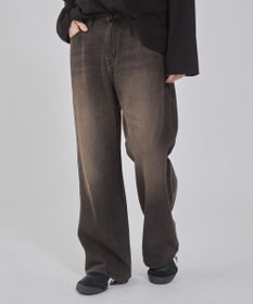 WEGO 【ユニセックス着用ITEM/ウエスト調整可】フレアデニムパンツ