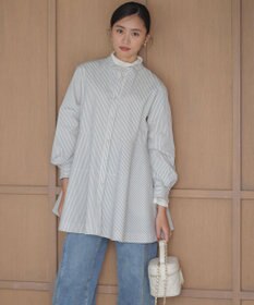 組曲 S 【前後着用可】コンパクトシャーティング チュニックブラウス